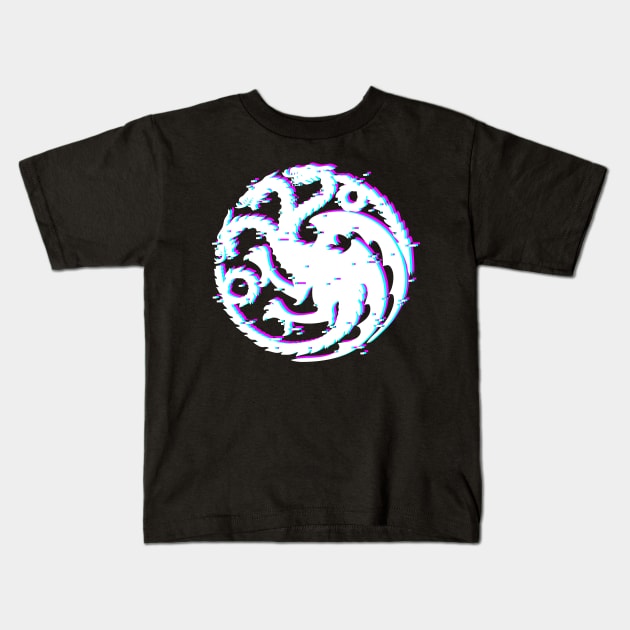 dragon glitch Kids T-Shirt by spoilerinc